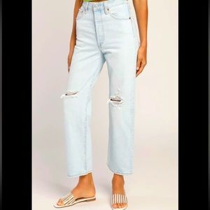 Levi's ribcage straight ankle jeans